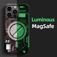 Luxury Magnetic Luminous Phone Case For iPhone 14 13 12 15 Pro Max Fluorescent Cellphone Cover Magsafe Wireless Charging Funda