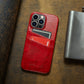 Card Case for iPhone 15 14 13 12 11 Pro Max 2 Card Holder Pockets Luxe M2 Wallet, PU Style Synthetic Leather