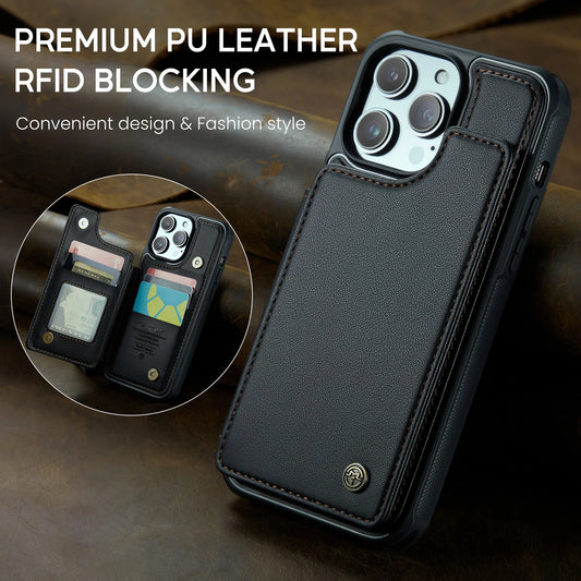 Luxury Protect Wallet Card Leather Phone Case For iPhone 15 14 13 12 11 Pro Max Cellphone Funda Shockproof Mobile Phone Cover