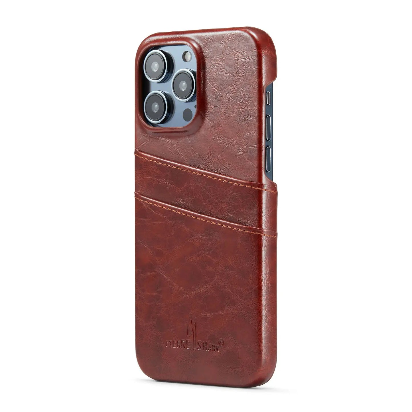 Card Case for iPhone 15 14 13 12 11 Pro Max 2 Card Holder Pockets Luxe M2 Wallet, PU Style Synthetic Leather