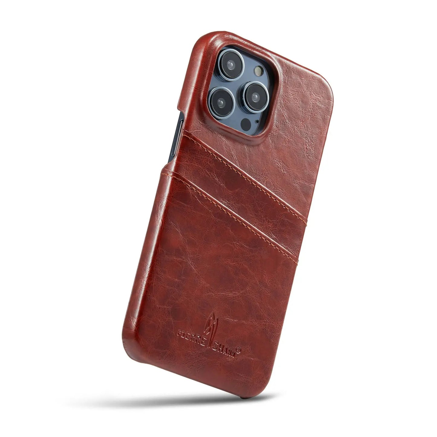 Card Case for iPhone 15 14 13 12 11 Pro Max 2 Card Holder Pockets Luxe M2 Wallet, PU Style Synthetic Leather