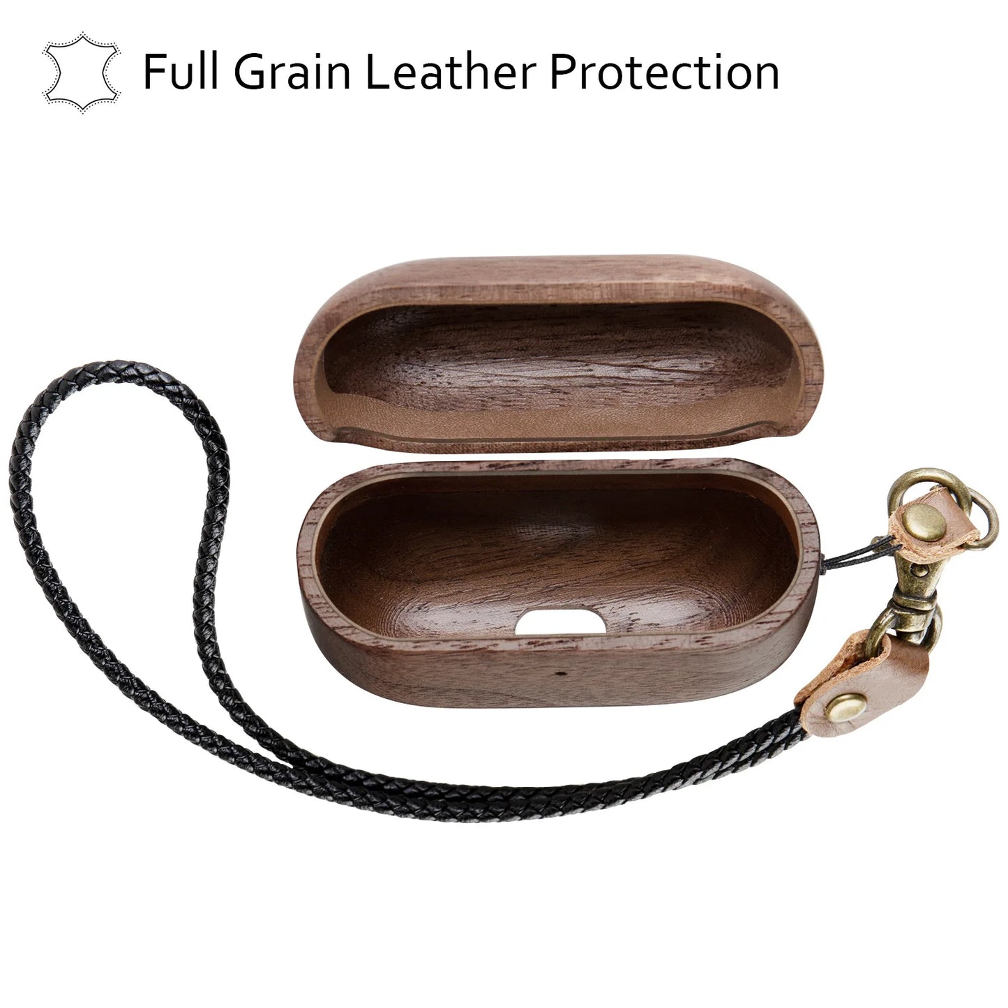 for Airpods Pro AirPods 3 2021 - Cover Case Protector Skin with Wireless Charging Case Made of Unique Wood for Airpods 1/2
