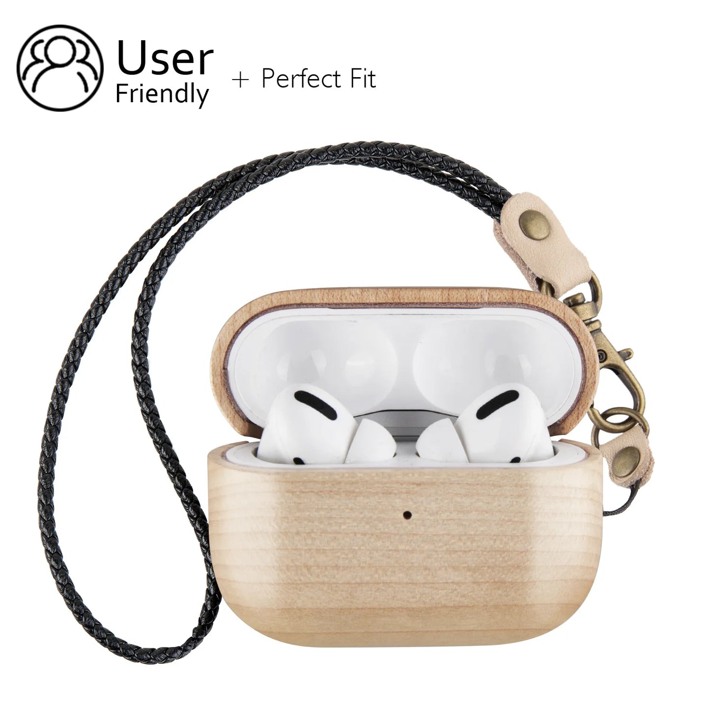 for Airpods Pro AirPods 3 2021 - Cover Case Protector Skin with Wireless Charging Case Made of Unique Wood for Airpods 1/2