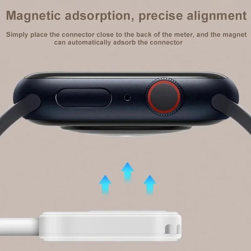 VIKEFON Fast Magnetic Watch Wireless Charger for Apple Watch Series IWatch 9 8 7 6 5 Dock Adapter Type C 8PIN Portable Charging