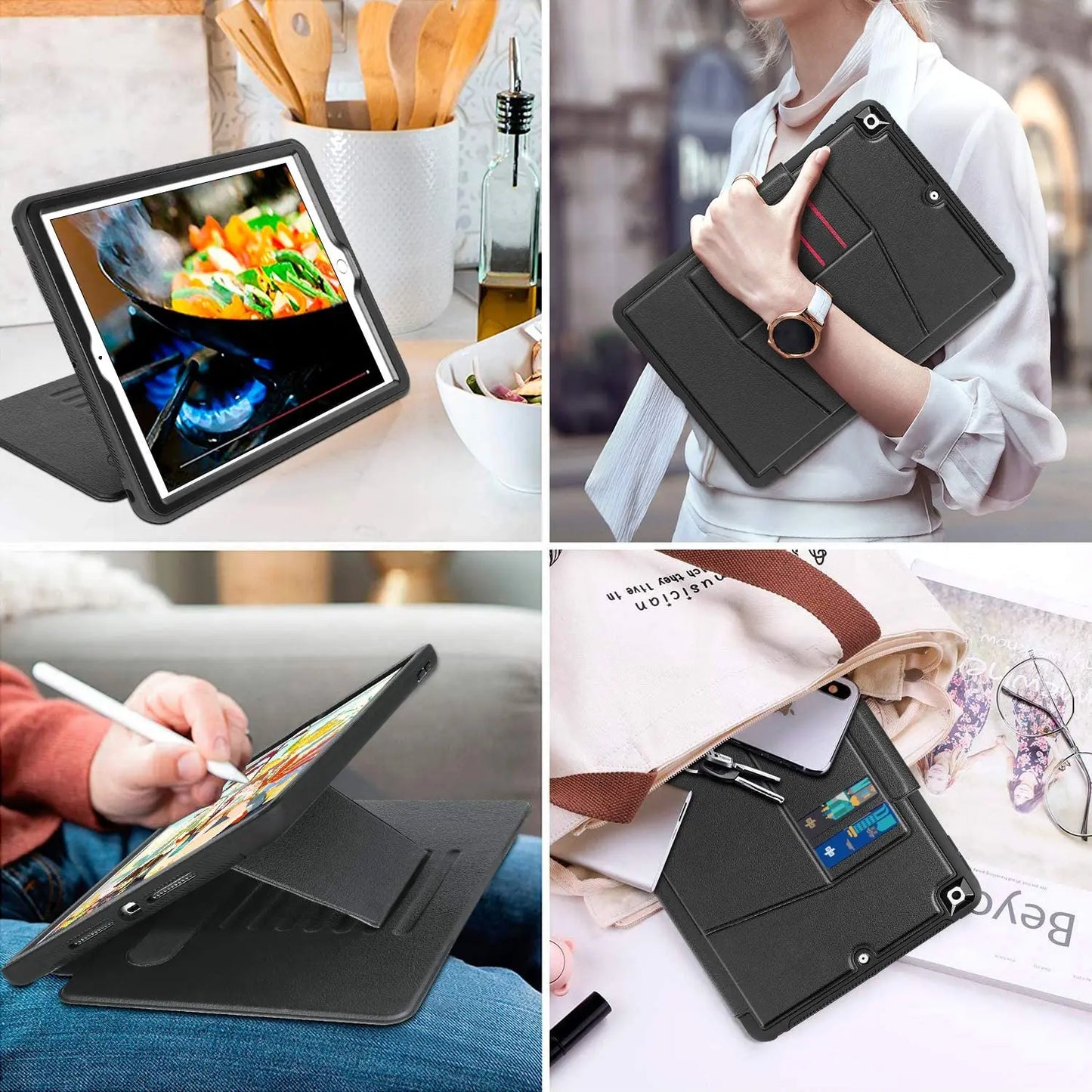 2020 iPad Pro 11 Case With Pencil Holder For iPad 10.2 For 2017 2018 iPad 9.7 5th 6th Gen Cover Mini 4 5 Air 2 Magnetic 7 Stand