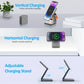 Magnetic 3-In-1 Fast Wireless Charger - Foldable & Portable Station For Iphone (15/14/13 Pro Max), Iwatch (9/8/7/6/5) & For Airpods, Usb-C Powered