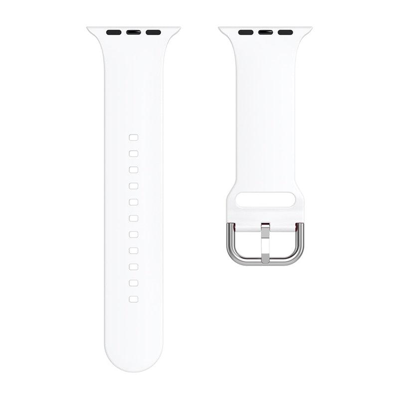 Classic Buckle Apple Watch Band - Compatible with Series 6, 5, 3, SE, 7, 8 - Silicone Strap - i-Phonecases.com