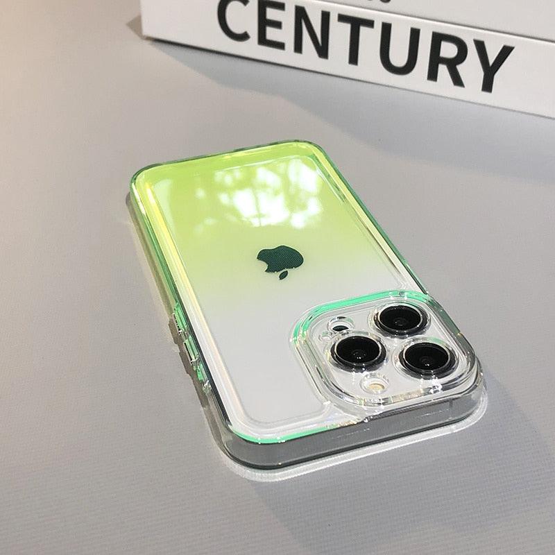 Clear Acrylic Gradient Phone Case For iPhone 13 12 11 Pro Max XS XR X 7 8 Plus Back Cover - i-Phonecases.com