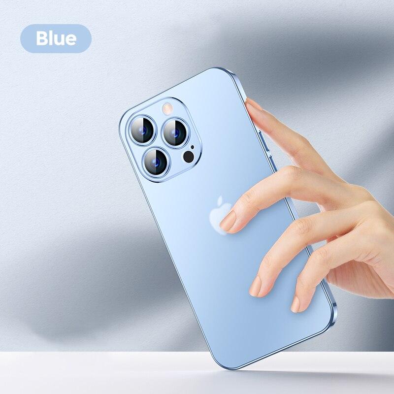 Full Lens Protection iPhone 13 Back Cover Ultra Slim Thin Electroplating Shockproof Airbag Case For iPhone 12 13 Pro Max - i-Phonecases.com