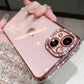 Luxury Glitter Diamond Bumper Transparent Case for iPhone 13 11 12 14 Pro Max Plus - i-Phonecases.com