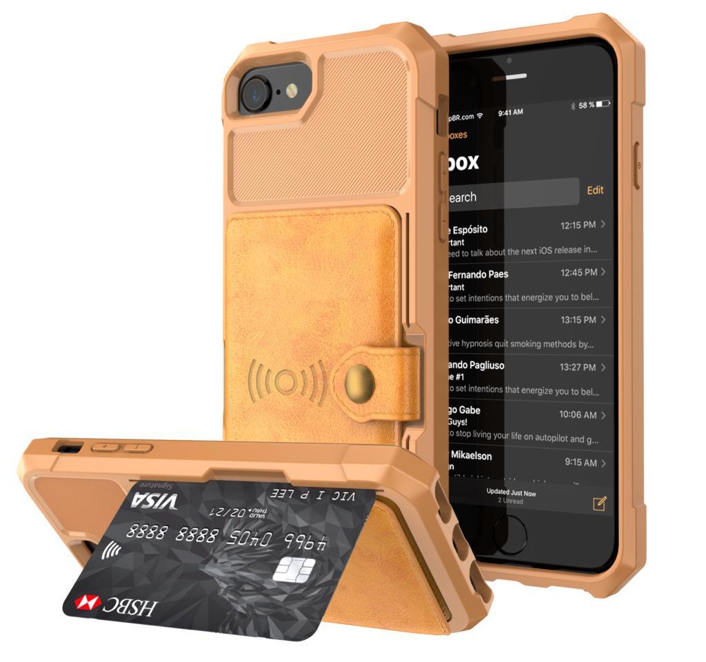 Luxury Max Protection Wallet Case With Card Holder for iPhone 6 6s 7 8 –