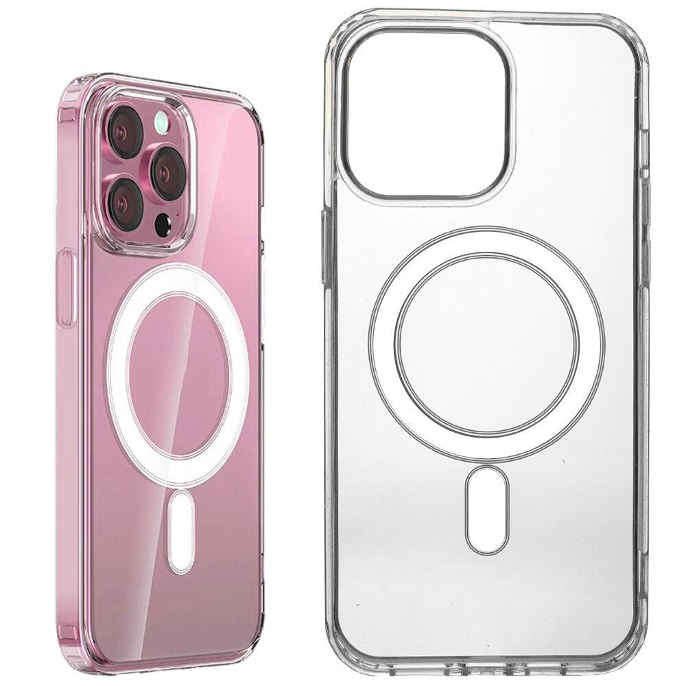 Magnetic Transparent Phone Case for Iphone 15 Plus Pro Max for