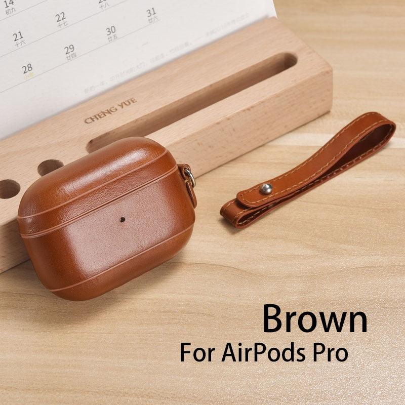 Modern Vintage Leather Wrapped Case For AirPods Pro Cover Luxury Case for AirPods 3/2/1 - i-Phonecases.com