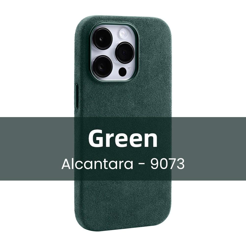 Premium Alcantara iPhone 14 Pro Case Plush Suede Luxury Cover