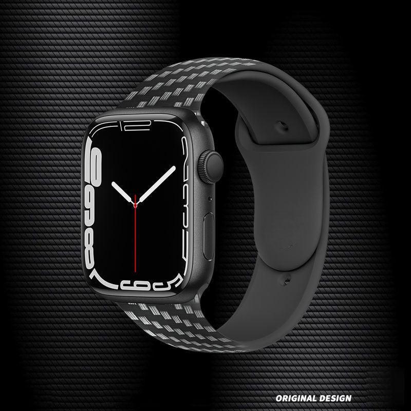 Apple Watch Carbon Caseベルト Ultra 49mm対応 シルバー-