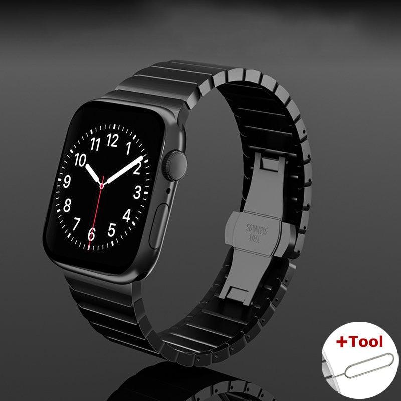 Stainless Steel Bracelet Band For Apple Watch 8 7 41/45mm 6/5/4/3 44/40mm Ultra 49mm - i-Phonecases.com
