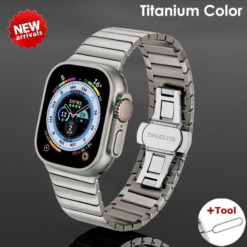 Stainless Steel Bracelet Band For Apple Watch 8 7 41/45mm 6/5/4/3 44/40mm Ultra 49mm - i-Phonecases.com