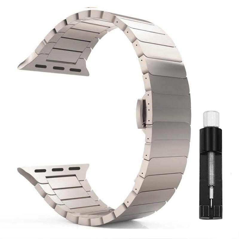 Stainless Steel Strap For Apple Watch 7 6 3 4 5 SE Ultra 8 Metal Wristband 44/40/45/41/49/42/38mm - i-Phonecases.com