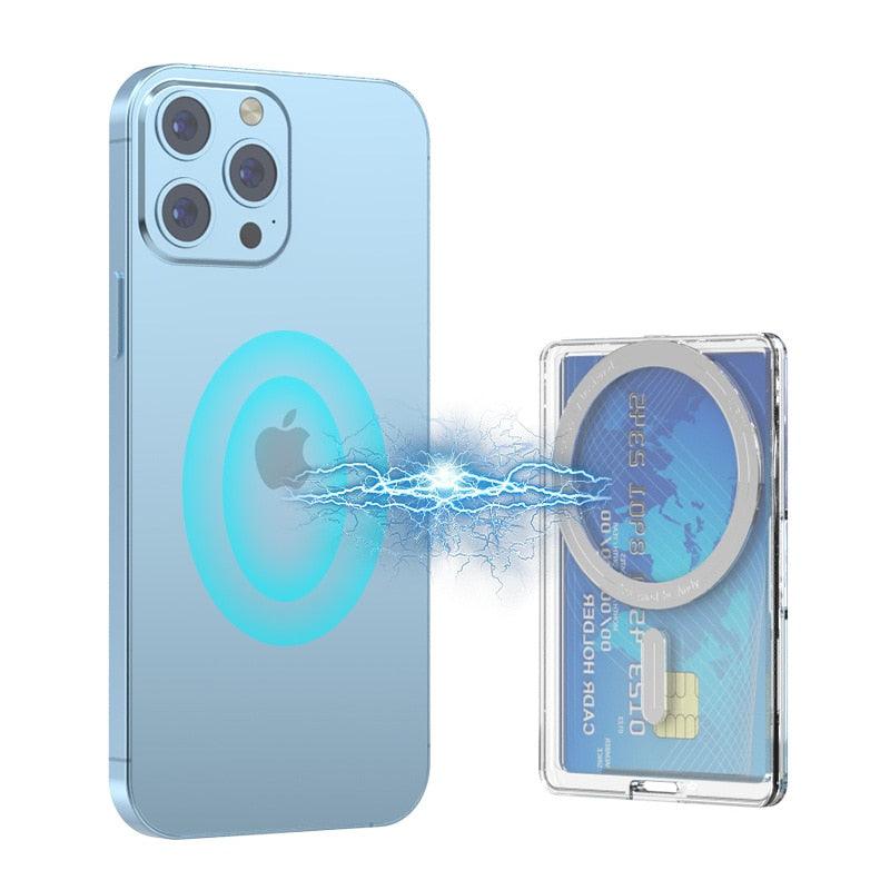 Transparent Magnetic Wallet Clip Phone for iPhone 12 13 14 15 | I-Phonecases.com - i-Phonecases.com