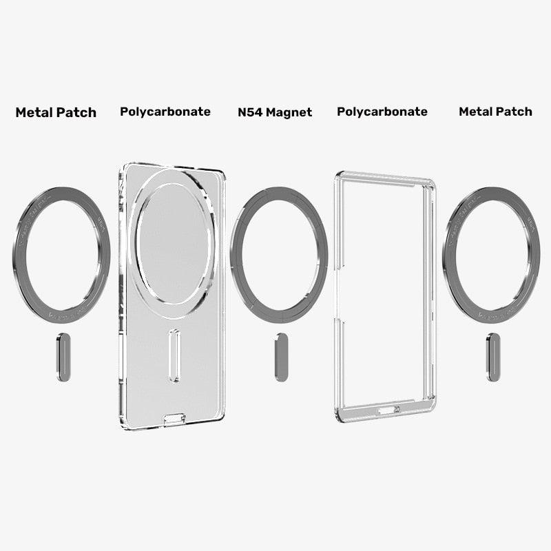 Transparent Magnetic Wallet Clip Phone for iPhone 12 13 14 15 | I-Phonecases.com - i-Phonecases.com