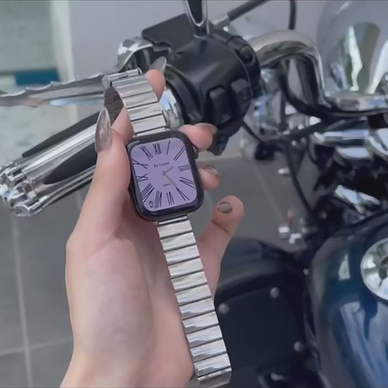 Luxury Slim Stainless Steel Wristband For Apple Watch Ultra 49mm 8 7 4 5 SE 6 8 Bracelet