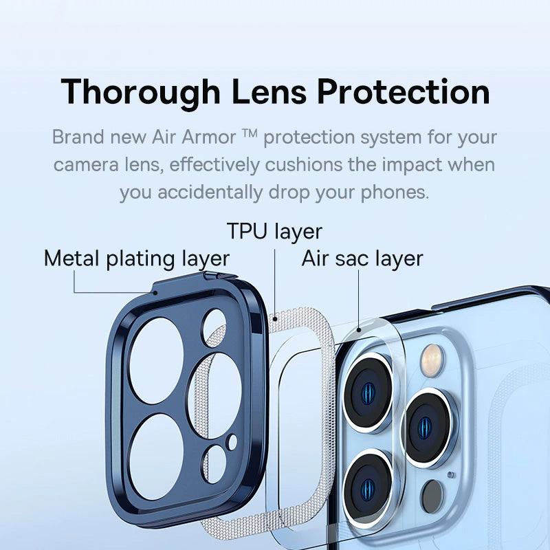 Air Armor Lens Protection Electroplated Transparent Case For iPhone 14 Plus Pro Max Cover