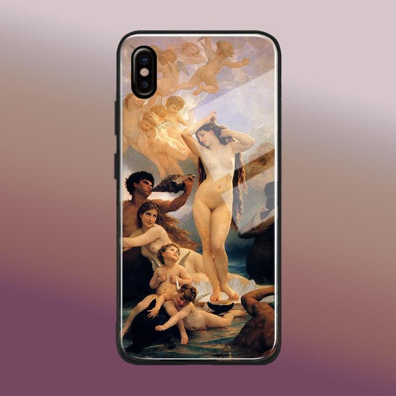 Birth Of Venus Oil Painting Fine Art Phone Case Soft Silicone Cover For Apple iPhone 5 5s Se 6 6s 7 8 Plus X XR XS MAX Anti-Knock Fitted Phone Case - i-Phonecases.com