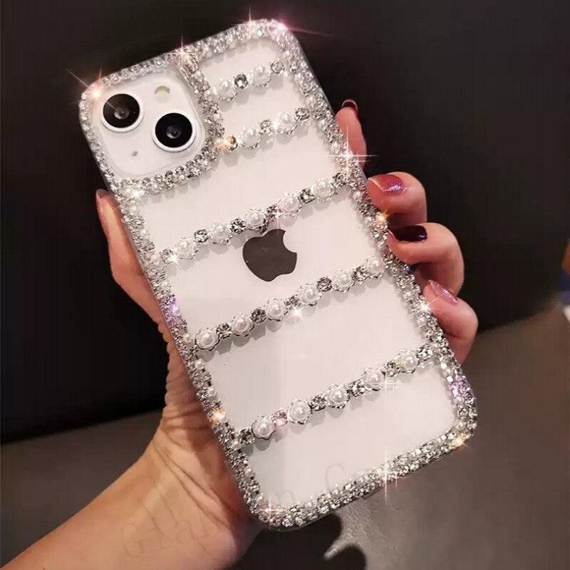 Bling Diamond Love Phone Case For iPhone 14 X XR XS 11 13 12 Pro Max 7 8 Plus 5 6 s 7 8