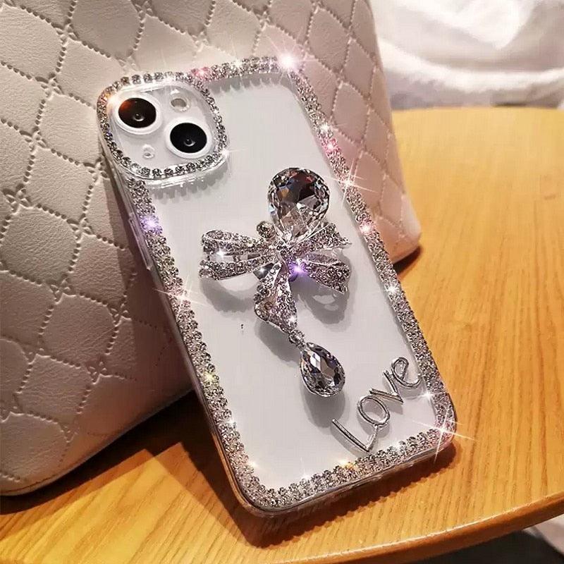 Bling Diamond Love Phone Case For iPhone 14 X XR XS 11 13 12 Pro Max 7 8 Plus 5 6 s 7 8
