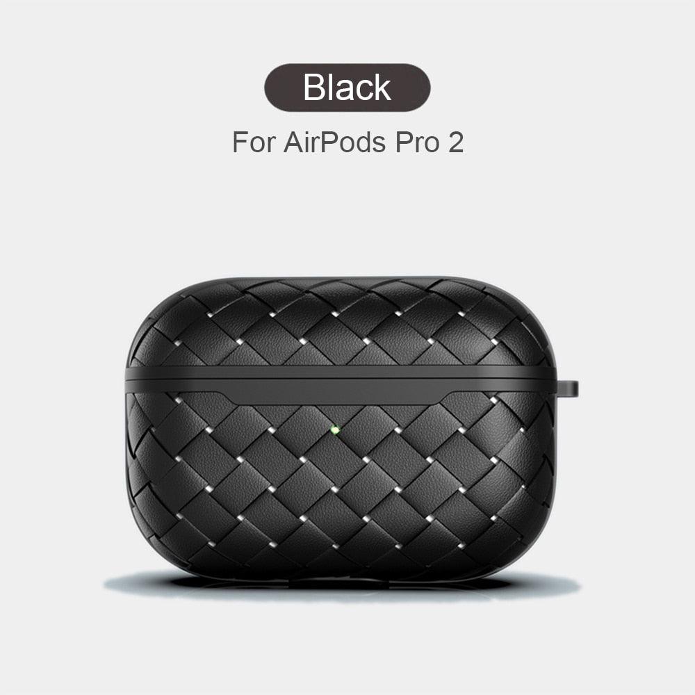 Breathable Lattice Braided Case for Apple AirPods 3 2 1 Pro 2 Wireless Earphones TPU Cover