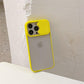 Camera Lens Slider Protector Transparent Matte Shockproof Case For iPhone 14 13 12 mini SE