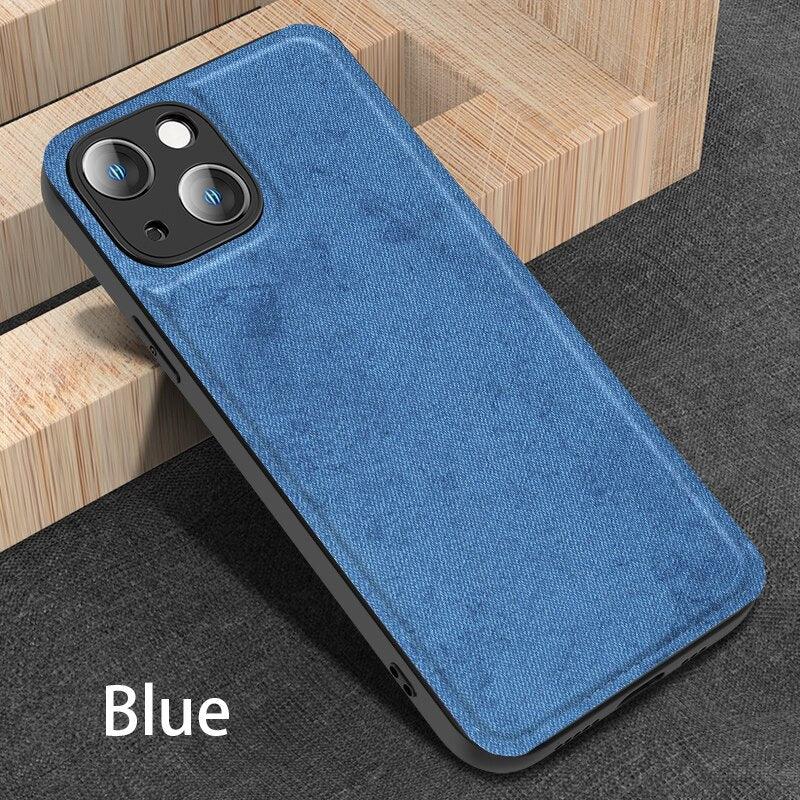 Canvas Fabric Shockproof Soft TPU Magnetic Phone Case For iPhone 14 Pro MAX Plus 13 12 11