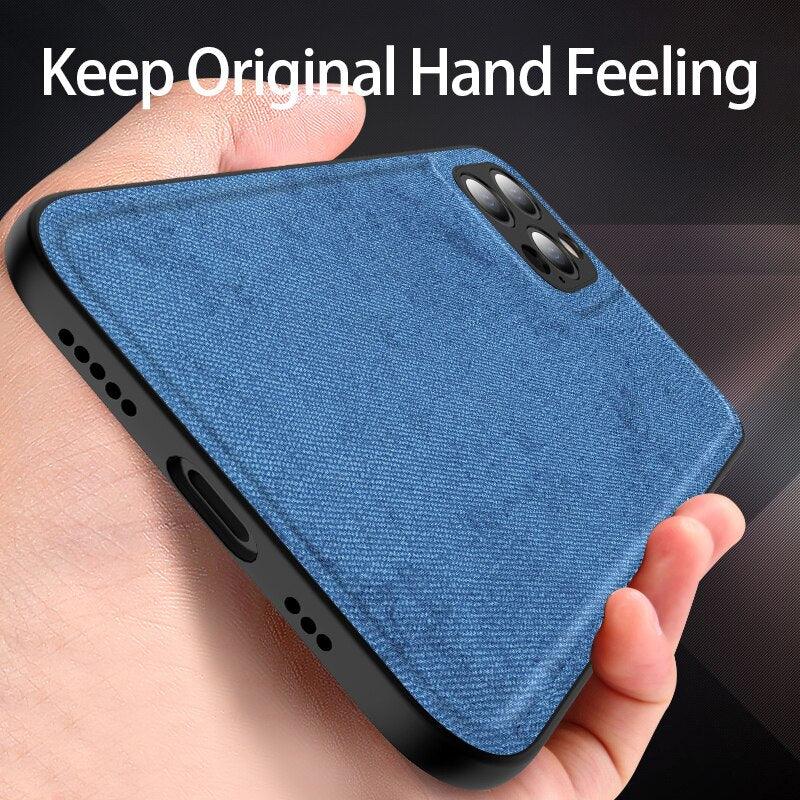 Canvas Fabric Shockproof Soft TPU Magnetic Phone Case For iPhone 14 Pro MAX Plus 13 12 11