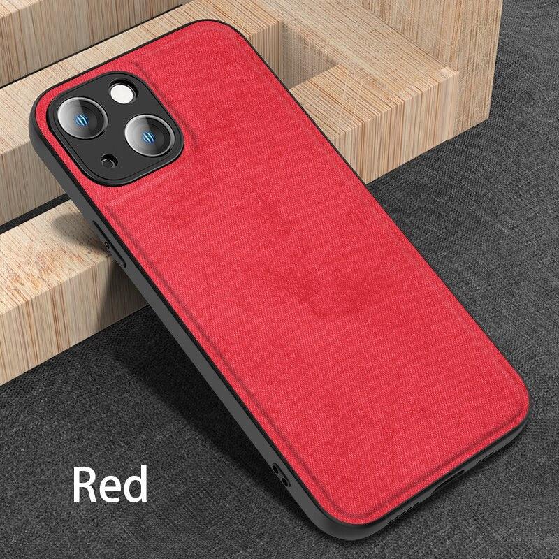 Canvas Fabric Shockproof Soft TPU Magnetic Phone Case For iPhone 14 Pro MAX Plus 13 12 11