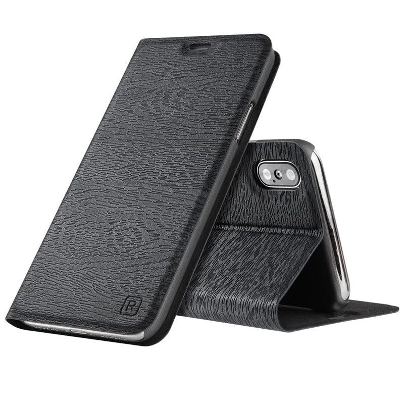 Card Holder Flip Case For iPhone XR X XS MAX 10 6 6s 7 8 Plus PU Leather Case for Apple iPhone 5 5s SE Flip Stand Cover - 6 Colors - i-Phonecases.com