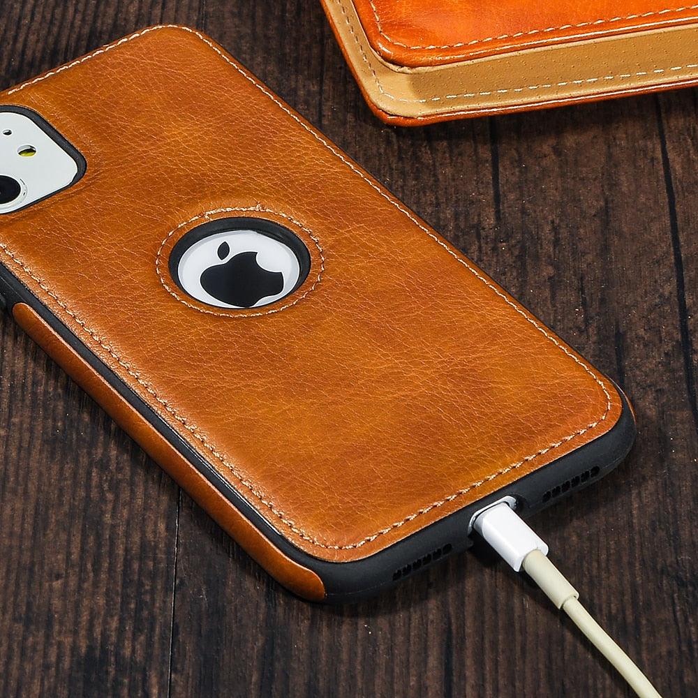 Classic Style PU Leather Case For iPhone 14 Plus 13 12 Mini 11 Pro Max XR XS Slim Soft Back Cover