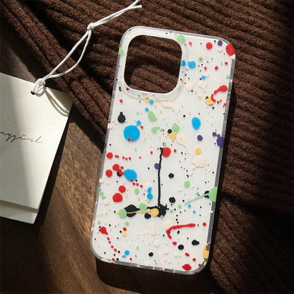 Colorful Ink Splash Abstract Painting Art Phone Case For iPhone 14 Plus 13 12 11 Pro Max