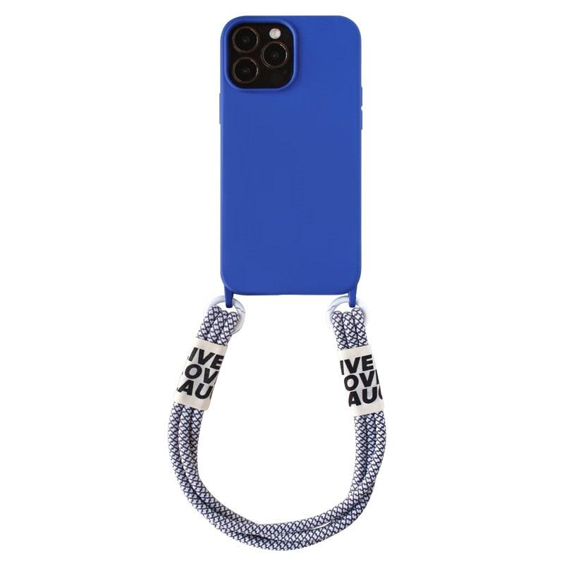 Crossbody Couture Fashion Lanyard Case For iPhone XS XR X 8 7 Plus SE3 Silicone Cover