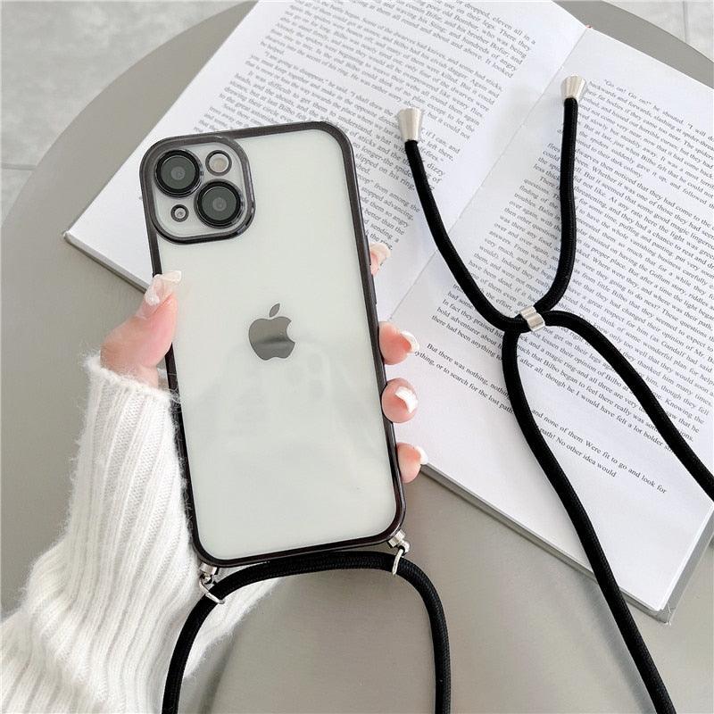 Crossbody Lanyard Camera Protector Case For iPhone 13 12 11 Pro Max XS XR X Soft Cover