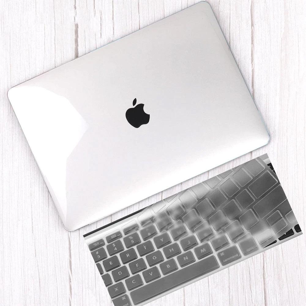 Crystal Clear Transparent Case for Apple MacBook Pro 13 M1 15/16 MacBook Air +Keyboard Cover - i-Phonecases.com