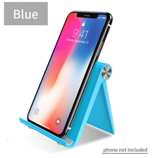 Desktop Phone Stand For iPhone iPad Tablet Holder With 0-100 Degree Adjustable Viewing Angle Available In Black or White Fits Most Mobile Devices - i-Phonecases.com