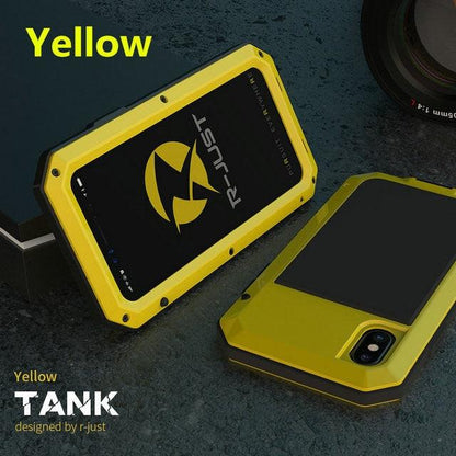 Full Body Rugged Military Protection TANK Case For iPhone Anti-Drop Anti-Shock Heavy Duty Aluminum Sealed Metal Shockproof Case For iPhone