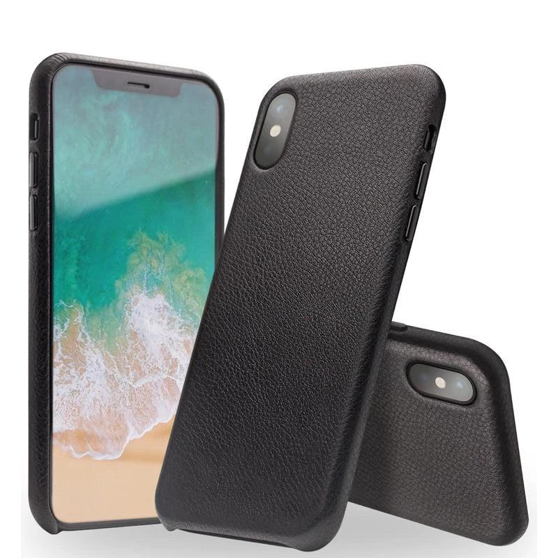 Genuine Real Leather Phone Case for iPhone XS Ultra Thin Back Case Handmade Leather Protective Case for iPhoneXS for 5.8 inch - i-Phonecases.com