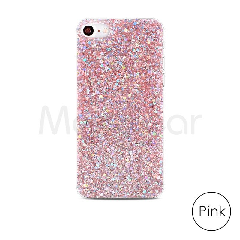 Glitter Bling Sequins Soft Silicon Case For iPhone 14 Plus 13 12 11 Pro Max Shiny Fashion Cover