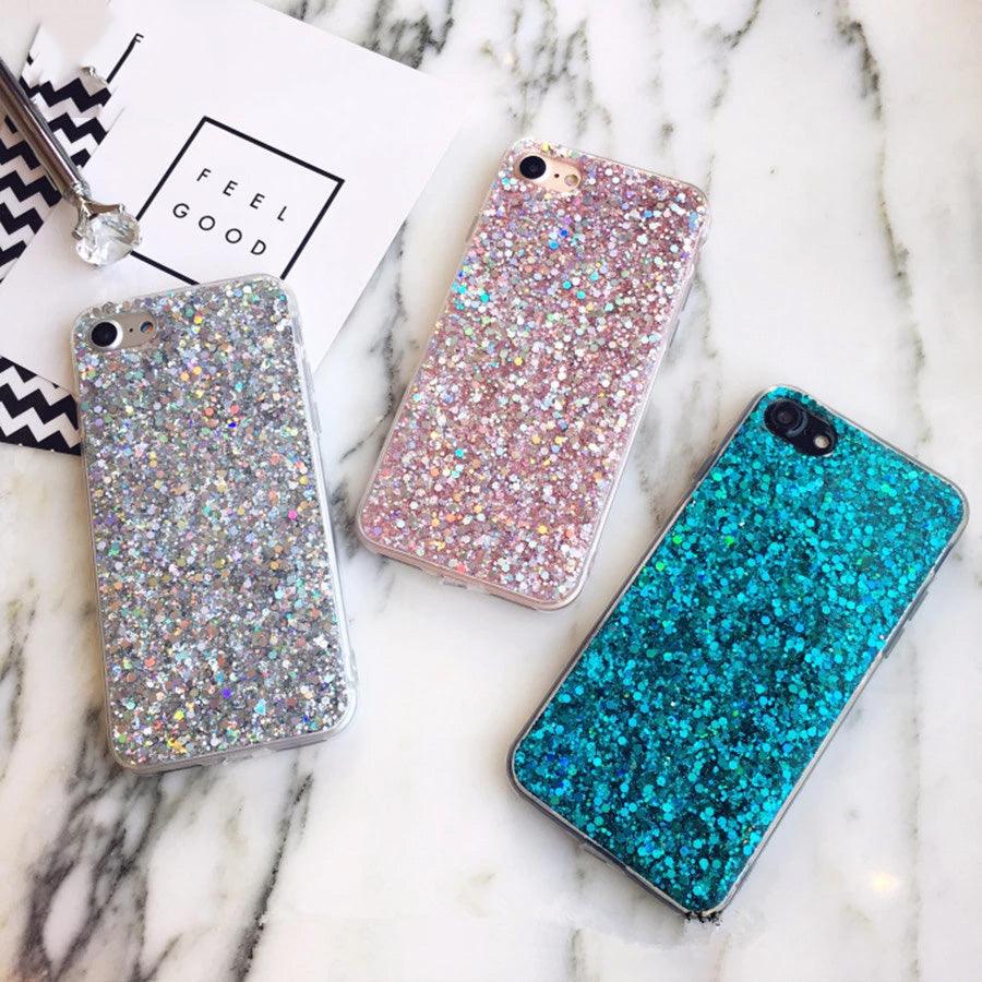 Glitter Bling Shiny Sequins Soft Silicon Case For iPhone SE 2020 7 6 6S 8 Plus XS Max XR X