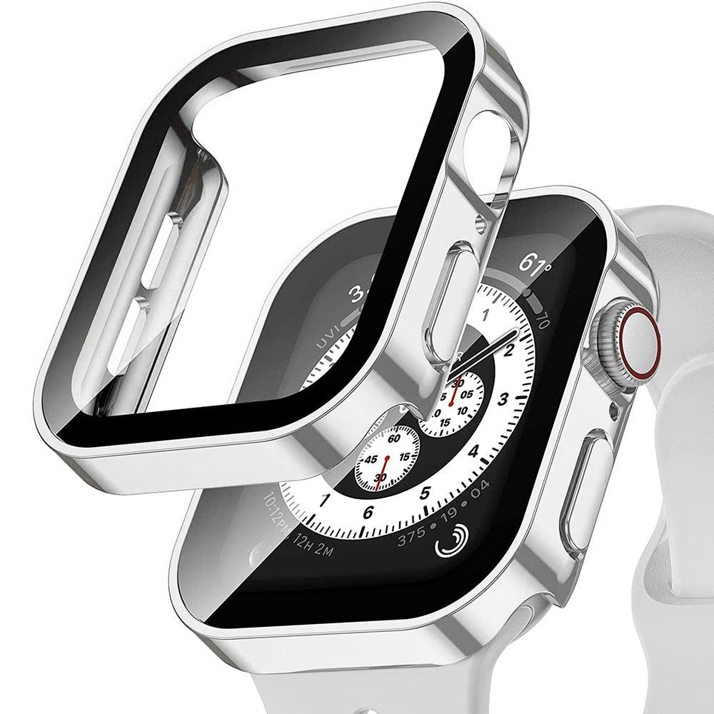 Straight Edge Bumper Waterproof Case for Apple Watch Series 7 8 iWatch 4 5 SE 6 Accessories