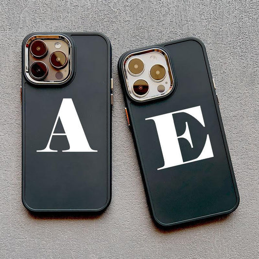 For iPhone 14 Pro Max Case Luxury Initials Letters Painted Soft Silicone  Cover For iPhone 14