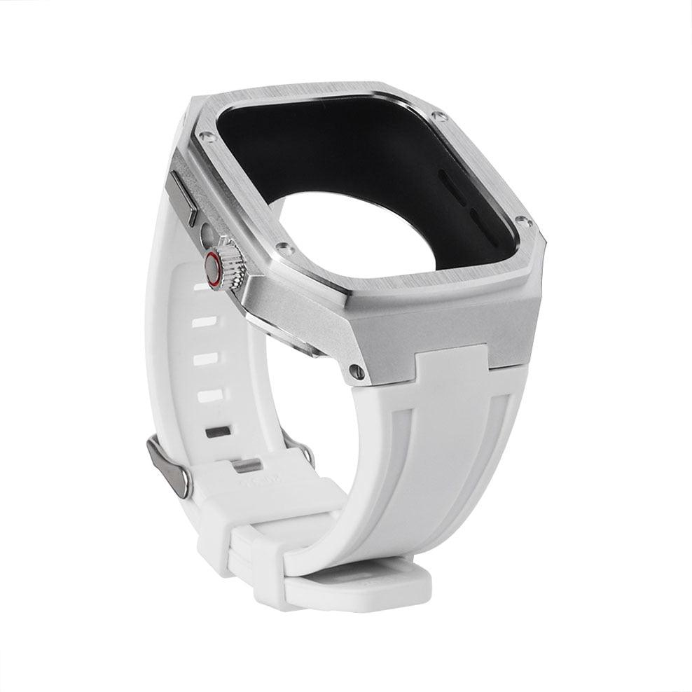 Luxury Integral Case & Strap Mod Kits For Apple Watch Series 8 7 6 5 4 SE 44/45/40/41mm