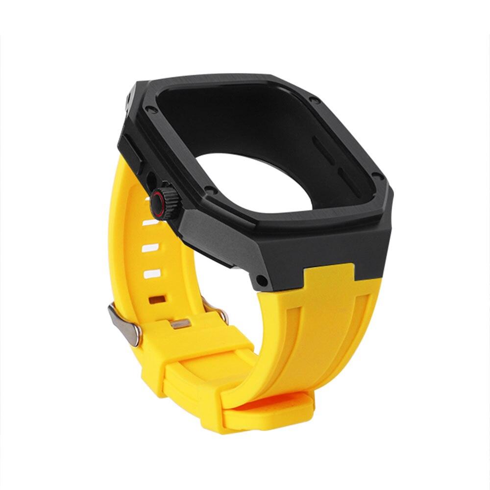 Luxury Integral Case & Strap Mod Kits For Apple Watch Series 8 7 6 5 4 SE 44/45/40/41mm