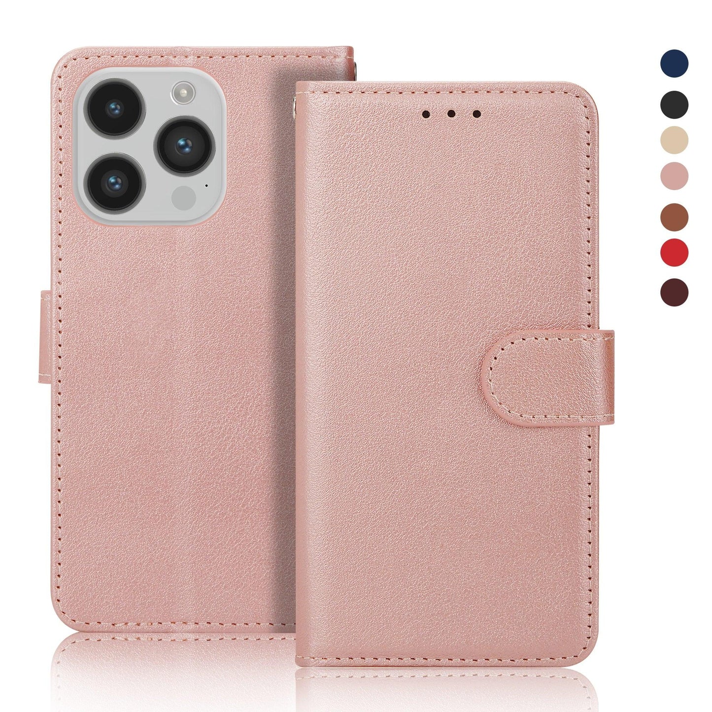 Leather Wallet Card Holder Case For iPhone X XR XS Max 7 8 6 6s Plus 5 5s SE 2020 Flip Stand Case - i-Phonecases.com